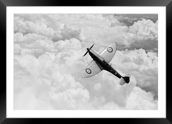 Spitfire Recon Framed Mounted Print by J Biggadike