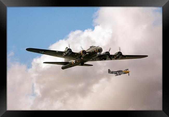 Memphis Belle and Ferocious Frankie Framed Print by J Biggadike