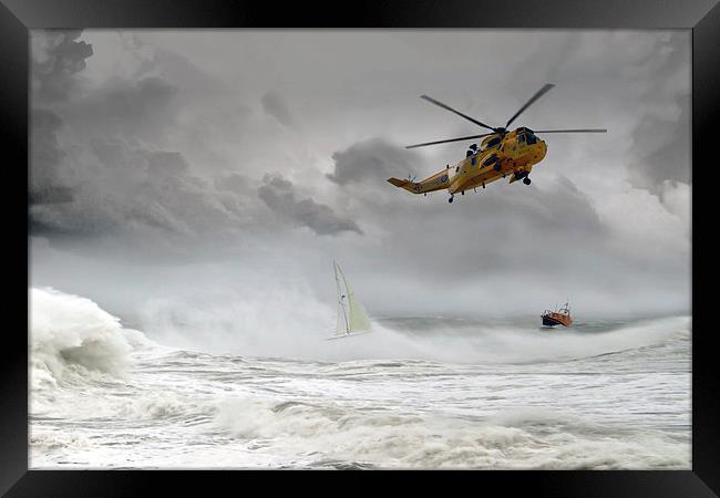 Search and Rescue Framed Print by J Biggadike