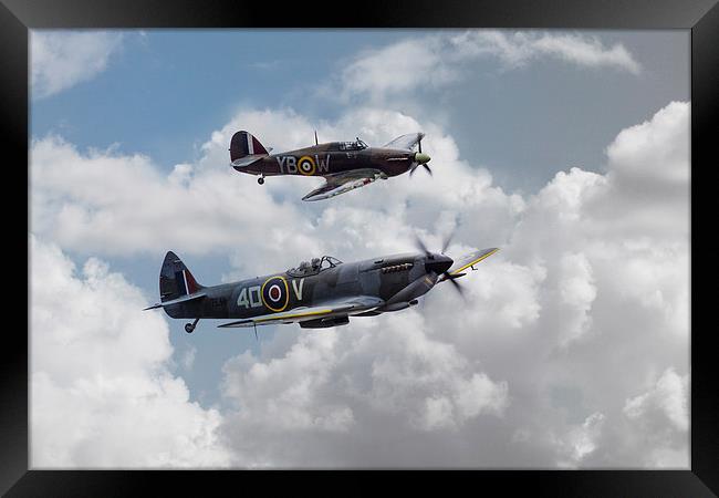 RAF Fighting Pair Framed Print by J Biggadike