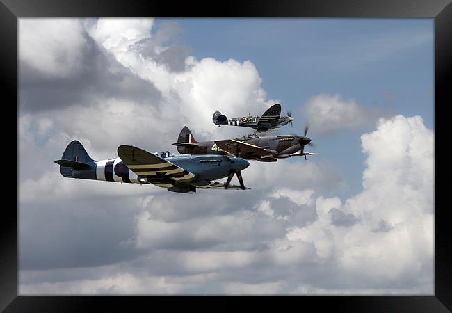 Battle of Britain Spitfires Framed Print by J Biggadike