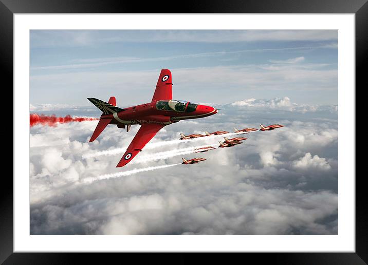 2014 Red Arrows Framed Mounted Print by J Biggadike