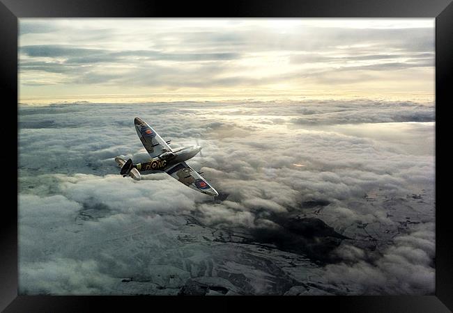 Spitfire Halo Framed Print by J Biggadike