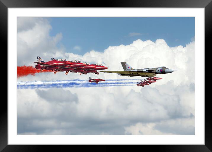 Reds Arrows with XH558 Framed Mounted Print by J Biggadike