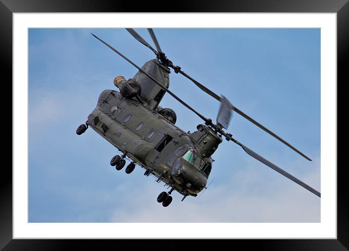 RAF Chinook Display Framed Mounted Print by J Biggadike