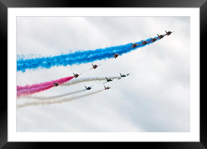  Red Arrows Celebration Framed Mounted Print by J Biggadike