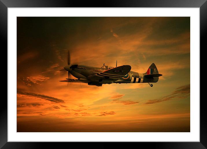  Supermarine Spitfire Glory Framed Mounted Print by J Biggadike