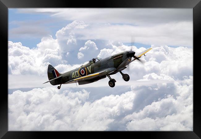  Spitfire 4DV Framed Print by J Biggadike