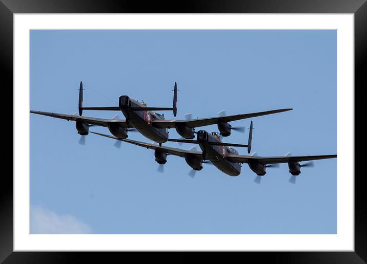 2 Lancasters  Framed Mounted Print by J Biggadike