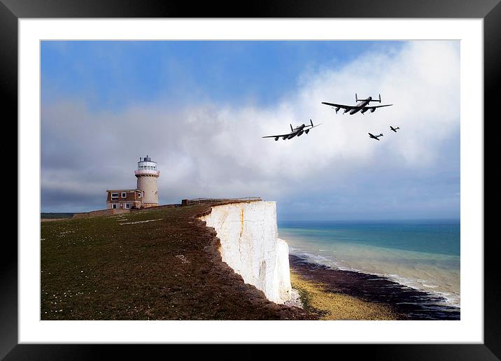 Over The Cliffs Framed Mounted Print by J Biggadike