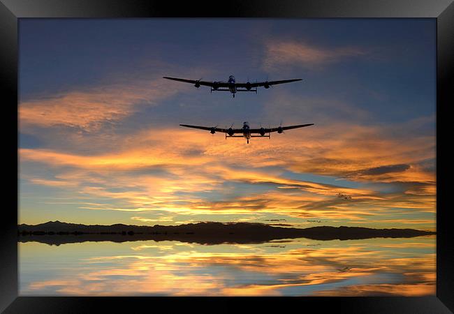 Sunset Lancasters Framed Print by J Biggadike