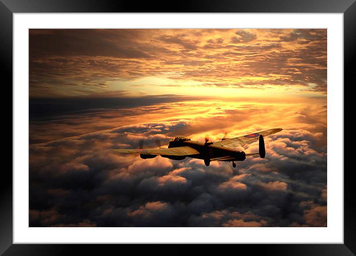 Lancaster Bomber Solitude Framed Mounted Print by J Biggadike