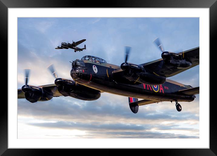 Avro Lancasters  Framed Mounted Print by J Biggadike