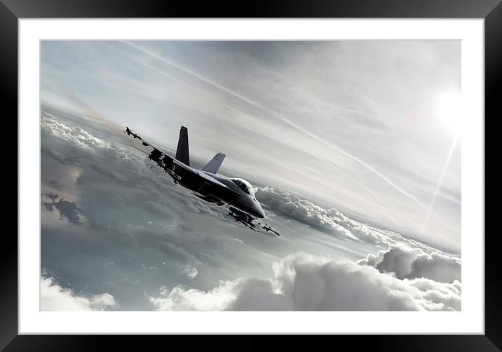 F/A-18 Super Hornet Framed Mounted Print by J Biggadike