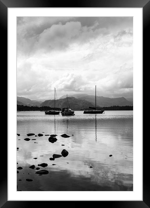 Ullswater Boats  Framed Mounted Print by J Biggadike
