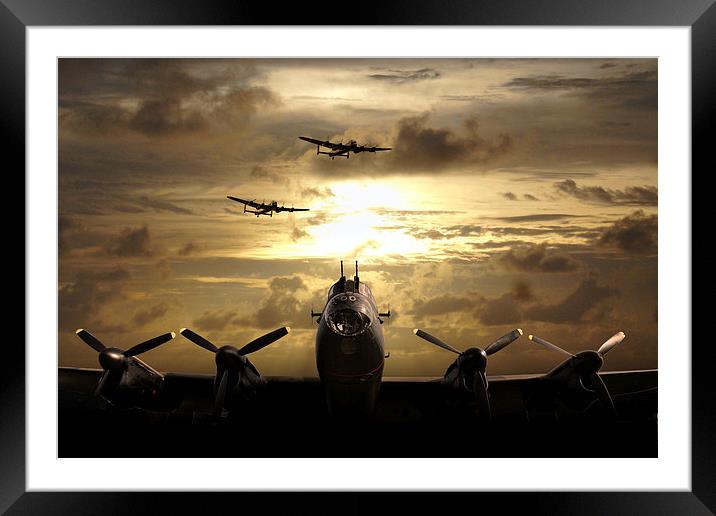 Golden Lancasters  Framed Mounted Print by J Biggadike