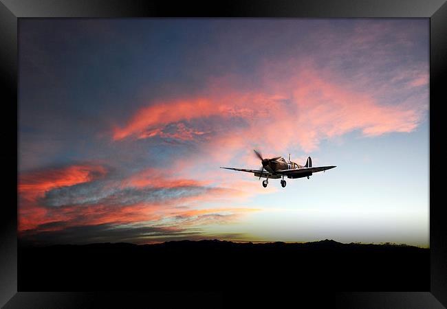 Spitfire Returns  Framed Print by J Biggadike