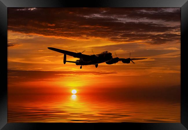 Avro Lancaster Landfall  Framed Print by J Biggadike