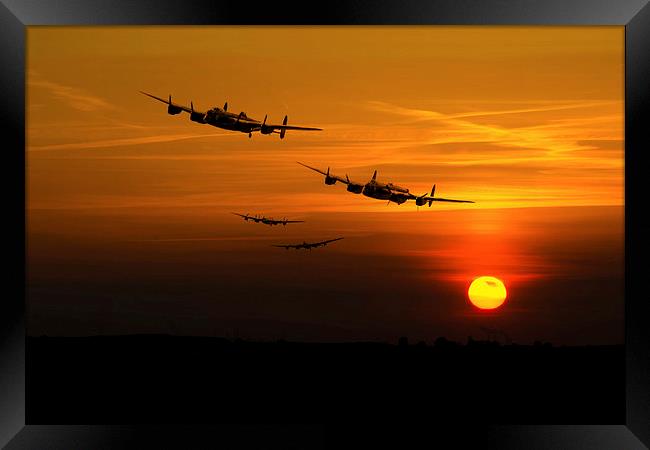 Lancasters Make Landfall  Framed Print by J Biggadike