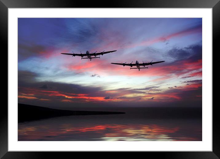 Lancasters Return Home  Framed Mounted Print by J Biggadike