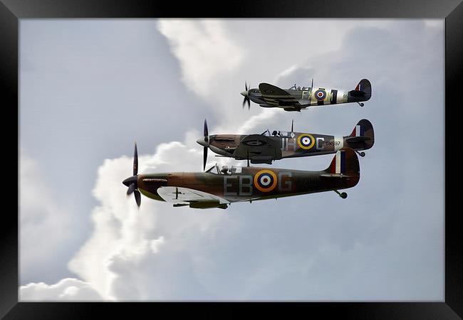 Super Spitfires  Framed Print by J Biggadike