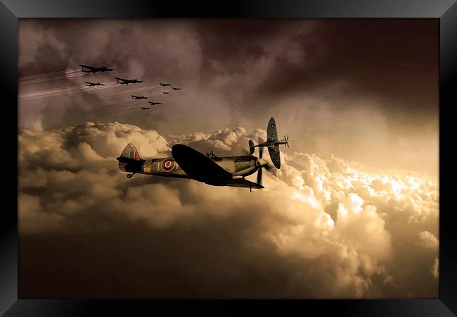 Spitfires and Lancasters Framed Print by J Biggadike