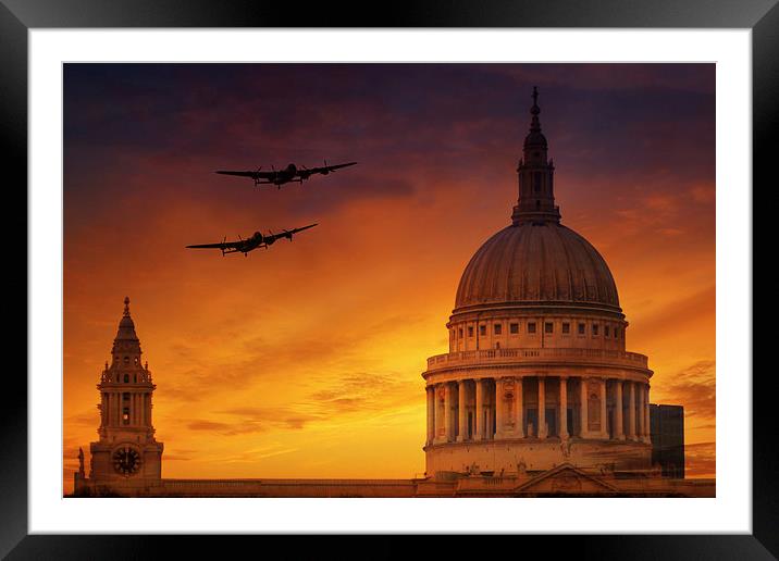 Lancasters over St Pauls  Framed Mounted Print by J Biggadike