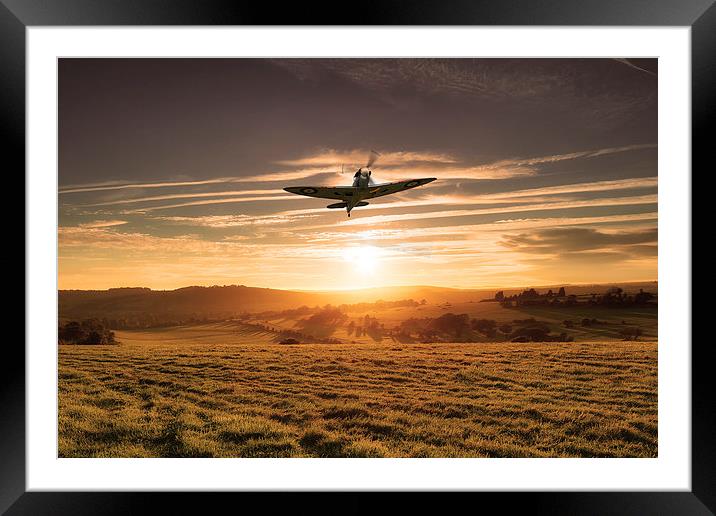 Spitfire Summer  Framed Mounted Print by J Biggadike