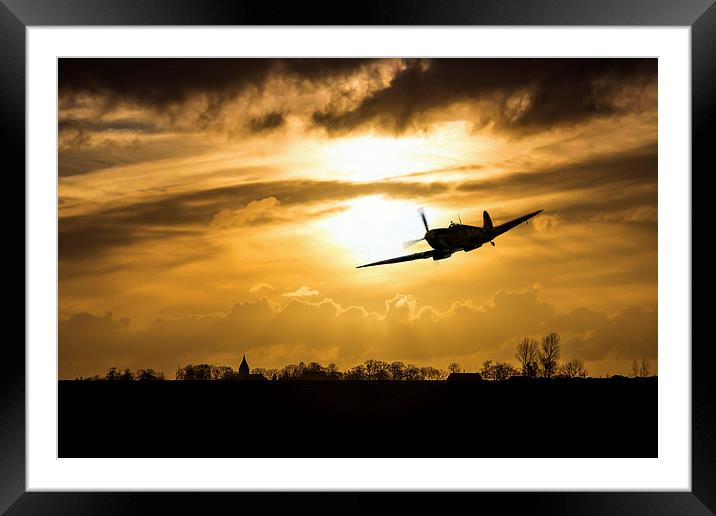 Spitfire lines  Framed Mounted Print by J Biggadike