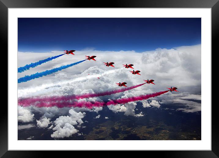 The Red Arrows Flight  Framed Mounted Print by J Biggadike