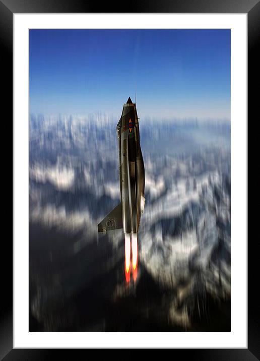 Lightning Missile Framed Mounted Print by J Biggadike