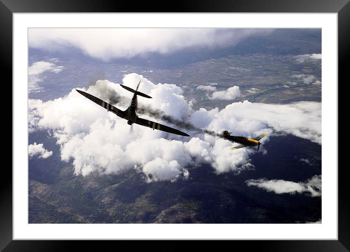  Spitfire Kill Framed Mounted Print by J Biggadike