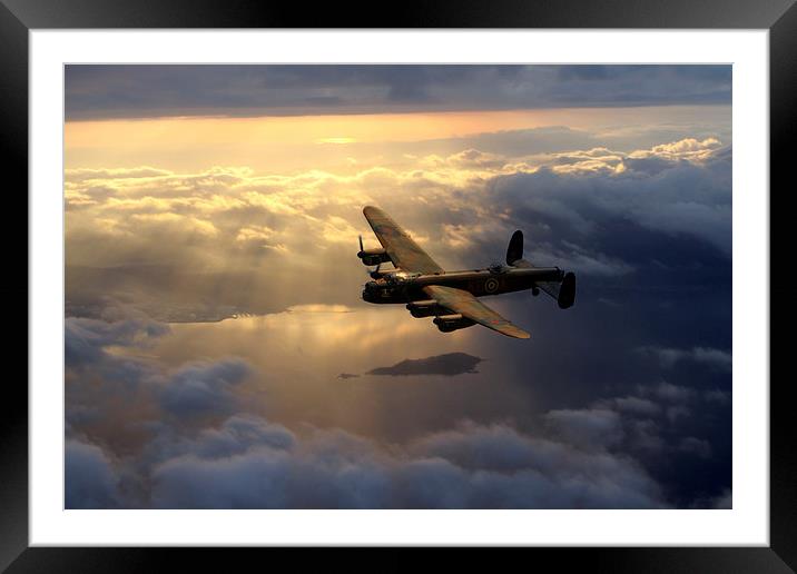  Lancaster Light Framed Mounted Print by J Biggadike