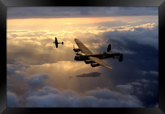 Lancaster Light - Spitfire for Company Framed Print by J Biggadike
