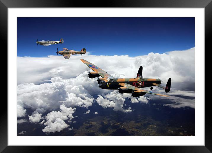 Battle of Britain Memorial Warbirds  Framed Mounted Print by J Biggadike
