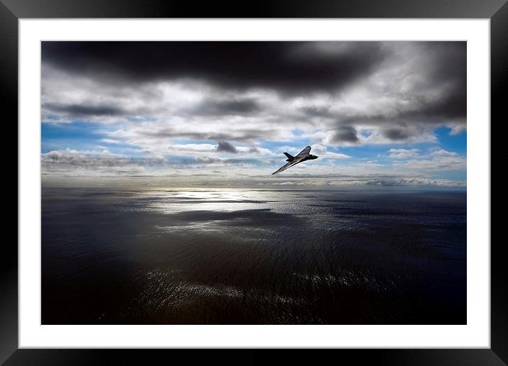 Vulcan Over The Channel  Framed Mounted Print by J Biggadike
