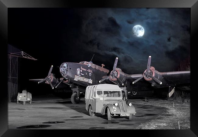 Under a Bombers Moon Framed Print by J Biggadike