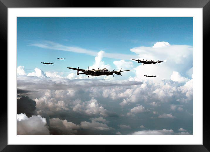 Bomber Formation Framed Mounted Print by J Biggadike