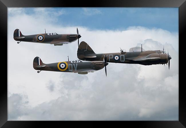 Spitfires and Bristol Blenheim Framed Print by J Biggadike
