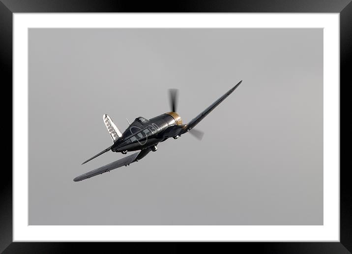 Chance Vought F4U Corsair Framed Mounted Print by J Biggadike