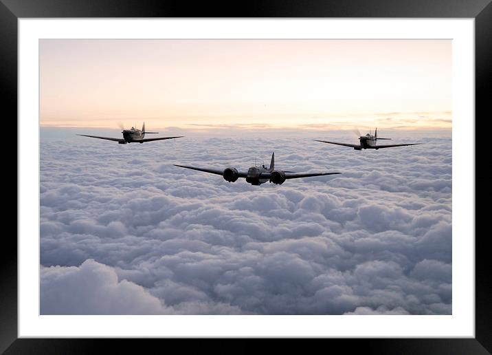 Blenheim And The Fighters Framed Mounted Print by J Biggadike