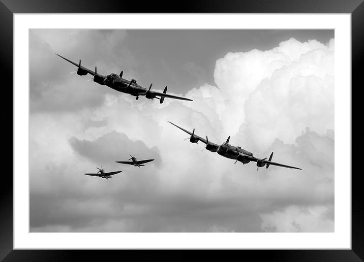 Bomber Tour - Mono Framed Mounted Print by J Biggadike