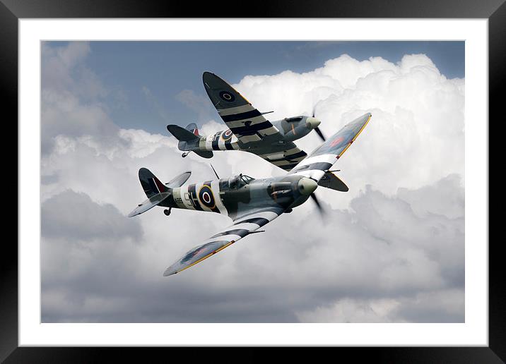 Supermarine Spitfire Flying Legends Framed Mounted Print by J Biggadike