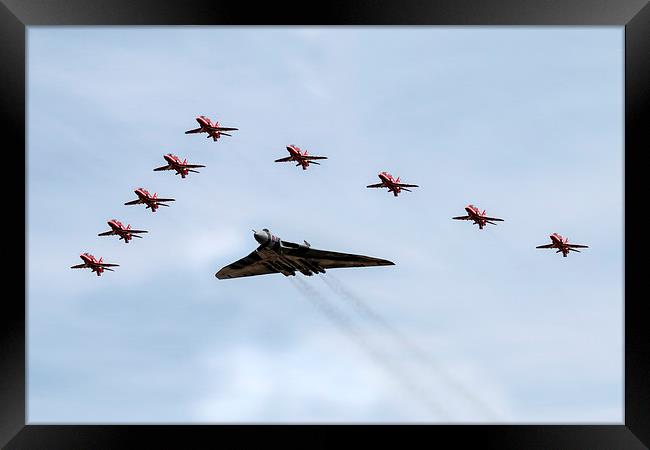 Vulcan and Reds Run In Framed Print by J Biggadike