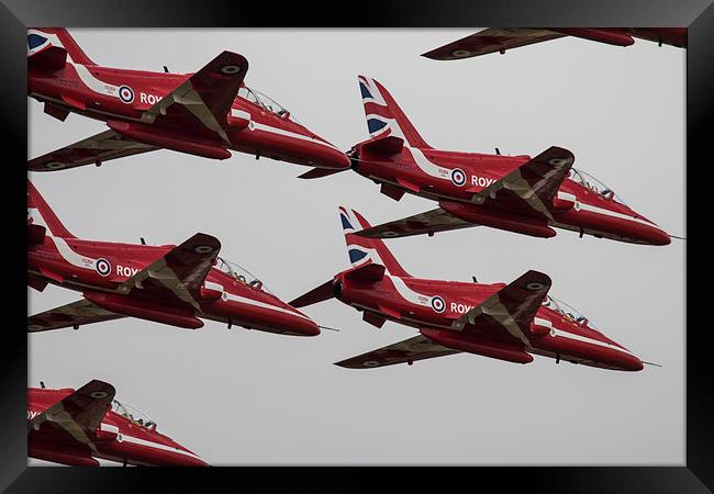 Red Arrows Patchwork Framed Print by J Biggadike