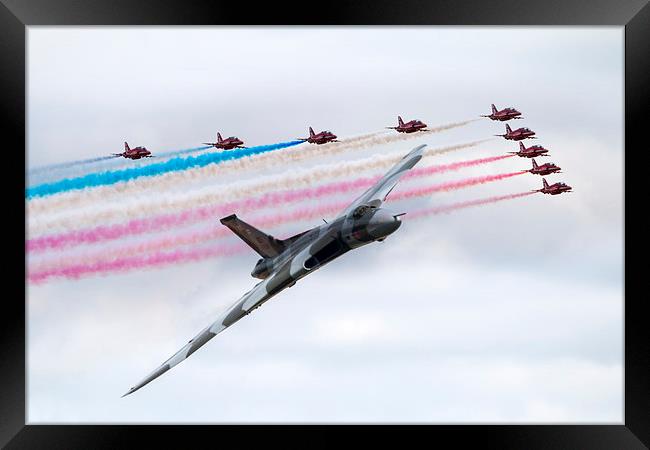 Red Arrows Salute Framed Print by J Biggadike