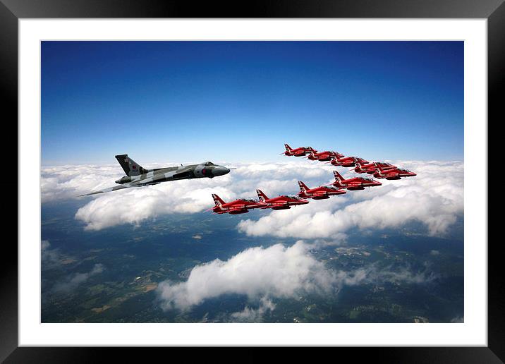 Flying with XH558 and The Reds Framed Mounted Print by J Biggadike