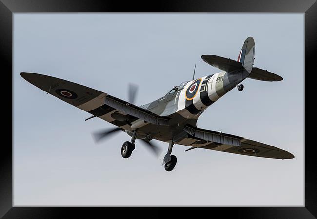 Spitfire AB910 Recovers Framed Print by J Biggadike