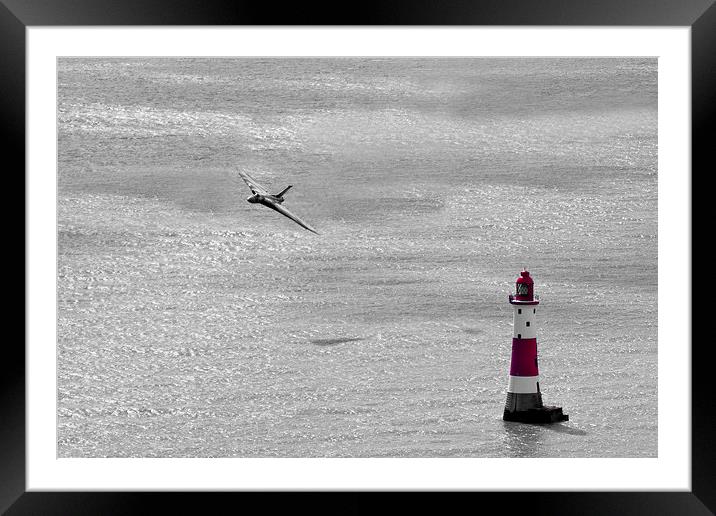 Vulcan Beachy Head Lighthouse Framed Mounted Print by J Biggadike