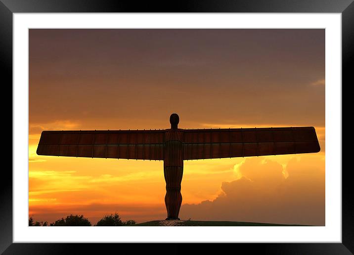 The Angel of the North Framed Mounted Print by J Biggadike